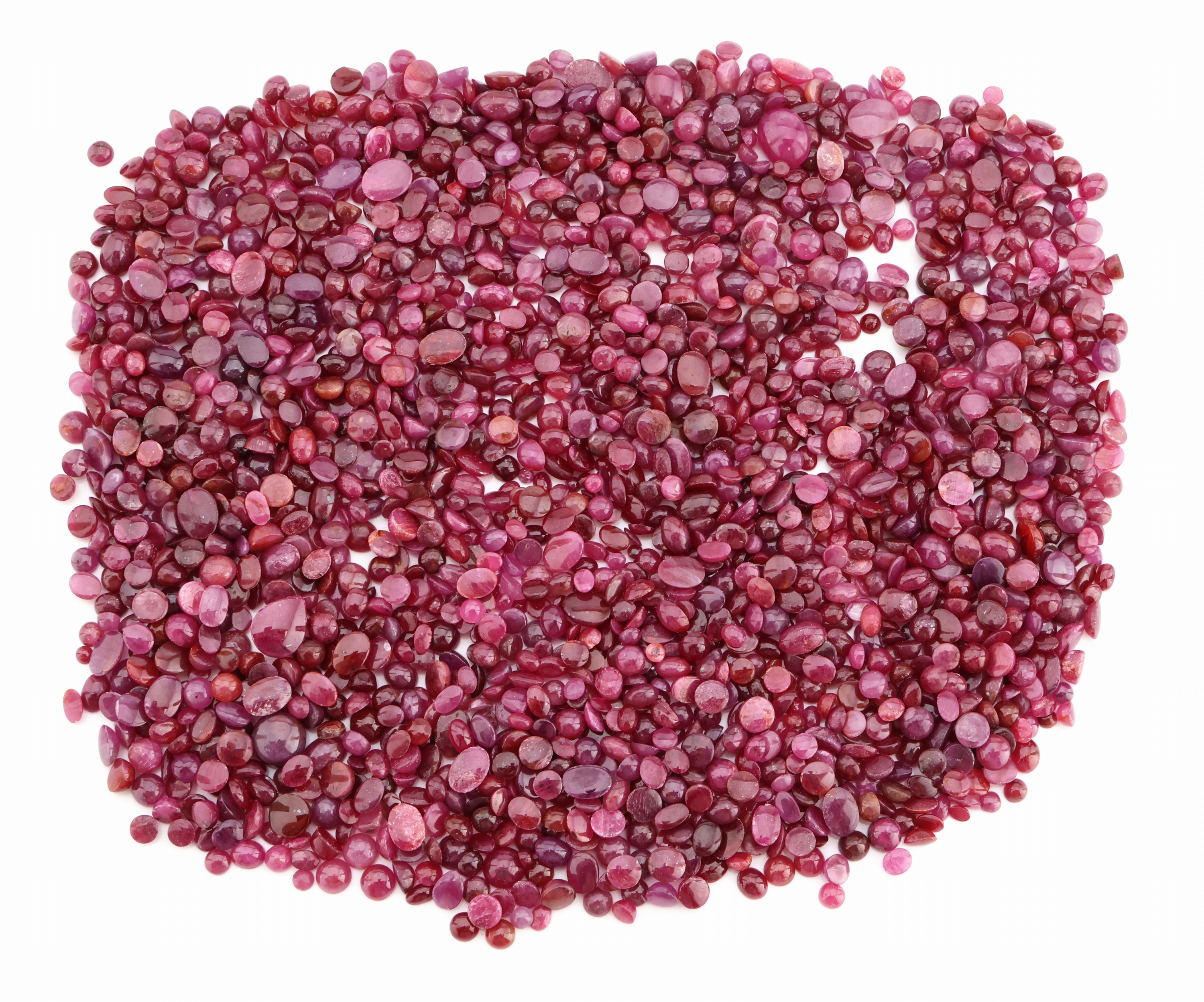 Lot lose Rubin-Cabochons zus. ca. 802 ct