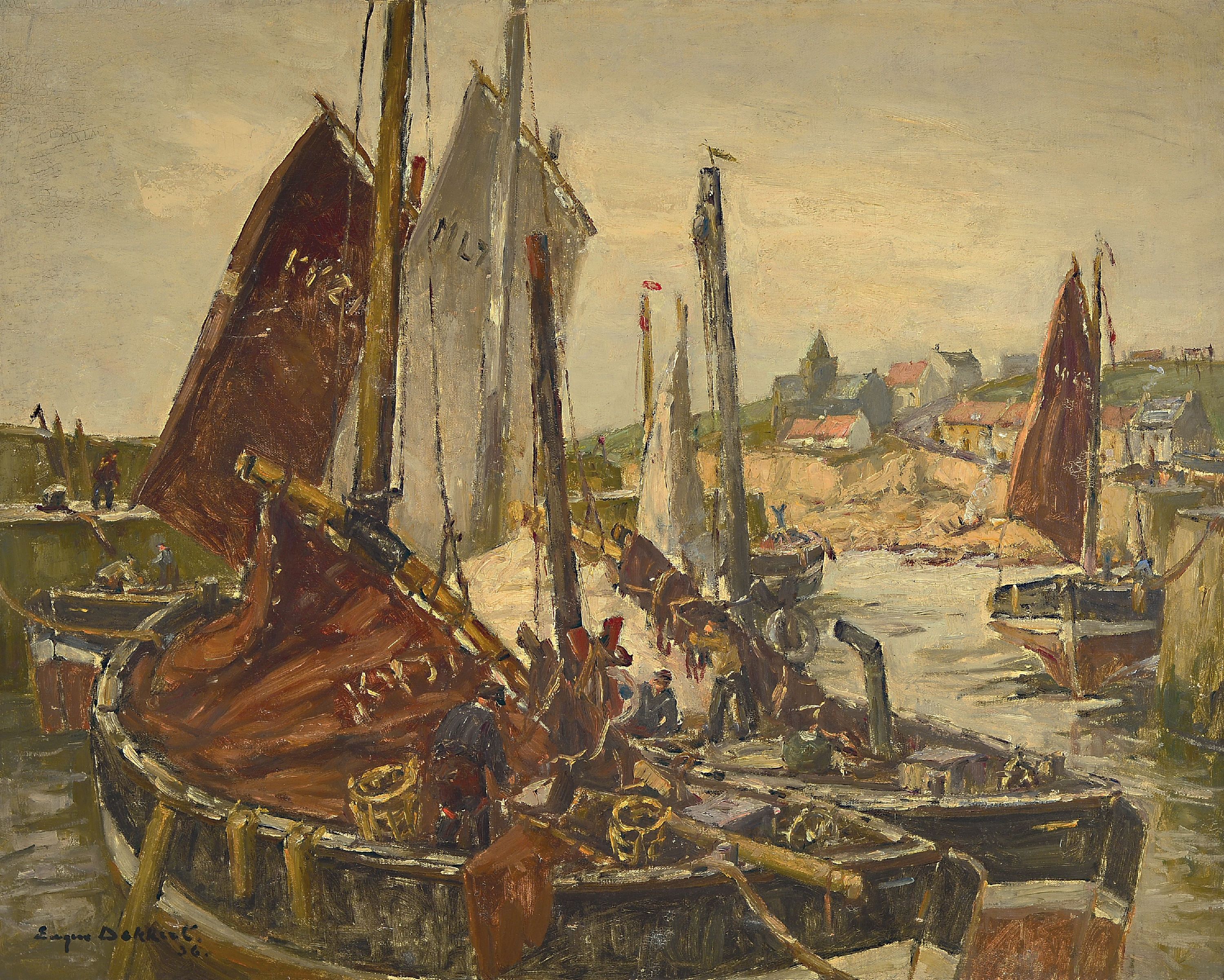 Eugen Dekkert, 1865 Stettin-1956, Garmisch-Partenkirchen, schottische Küstenlandschaft, Öl/Lwd, signiert und datiert1936, 80x100 cm, verso Etikett ...