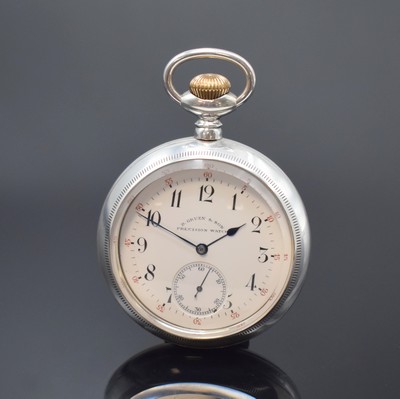 Image 26918531 - D. GRUEN & Son Precision Watch offene Railway-Taschenuhr in Silber, USA um 1900, ...