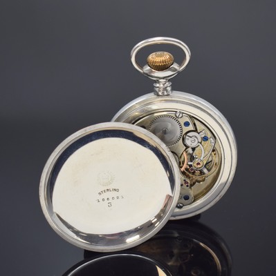 26918531c - D. GRUEN & Son Precision Watch offene Railway-Taschenuhr in Silber, USA um 1900, ...