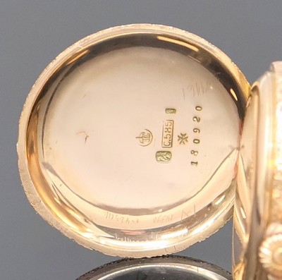 26918558c - VACHERON & CONSTANTIN offene Damentaschenuhr in RG 585/000, Schweiz um 1910, grav. 2- ...