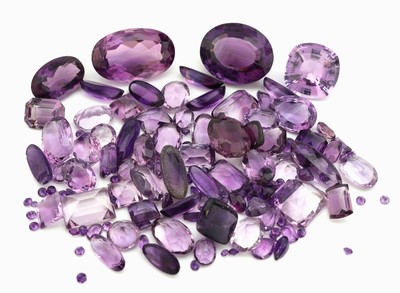 Image 26918570 - Lot lose Amethyste in versch. Schliffformen zus. ca. 388 ct