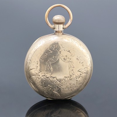 26918577a - ELGIN Herrensavonette in RG 333/000, USA um 1880, 3-Deckel Goldgeh. dell., geriffelter ...