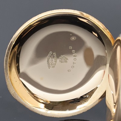 26918594d - ELGIN Herrensavonette in GG 585/000, USA um 1900, grav. 3-Deckel Goldgeh., guill. ...