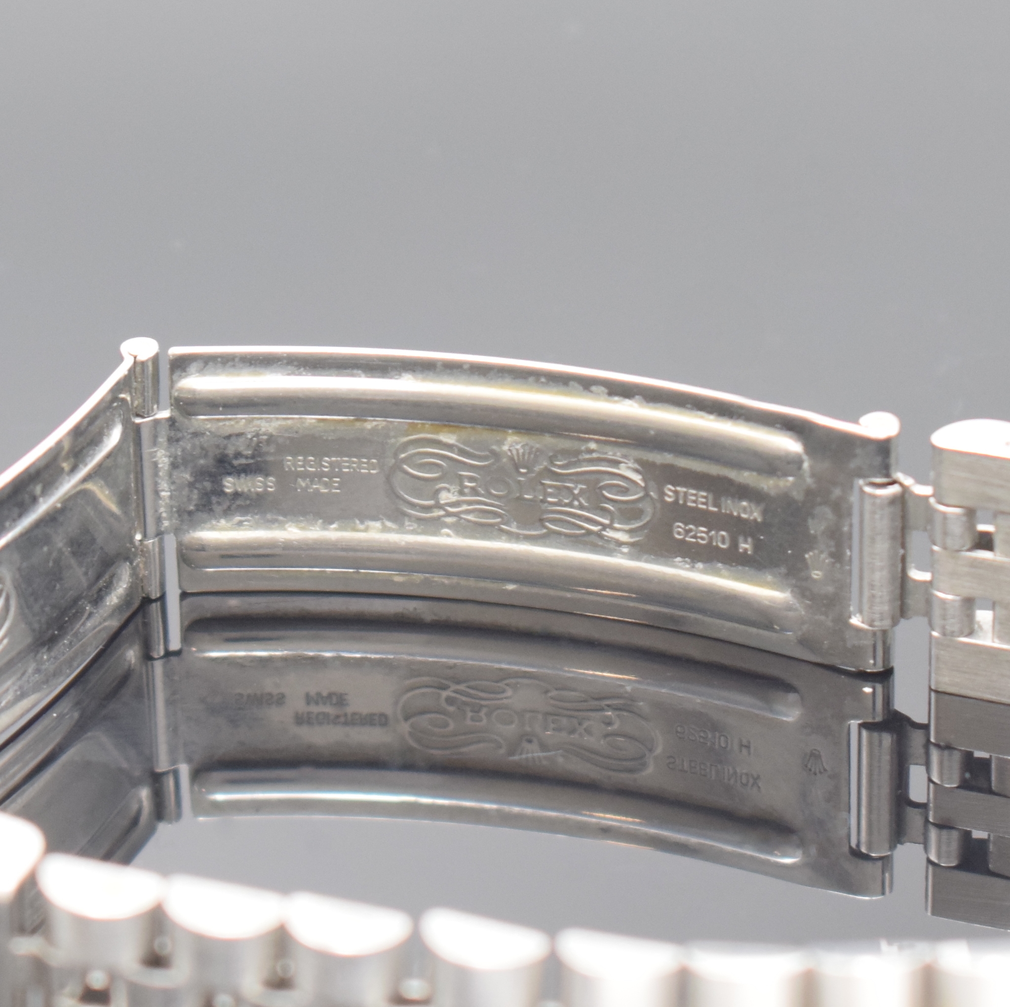 Detail d: ROLEX Datejust Referenz 1603 Herrenarmbanduhr in Stahl/Jubilee-Stahlband, Schweiz um 1967, Automatik, Oystergeh. m. geriffelter Index- Lünette, ...