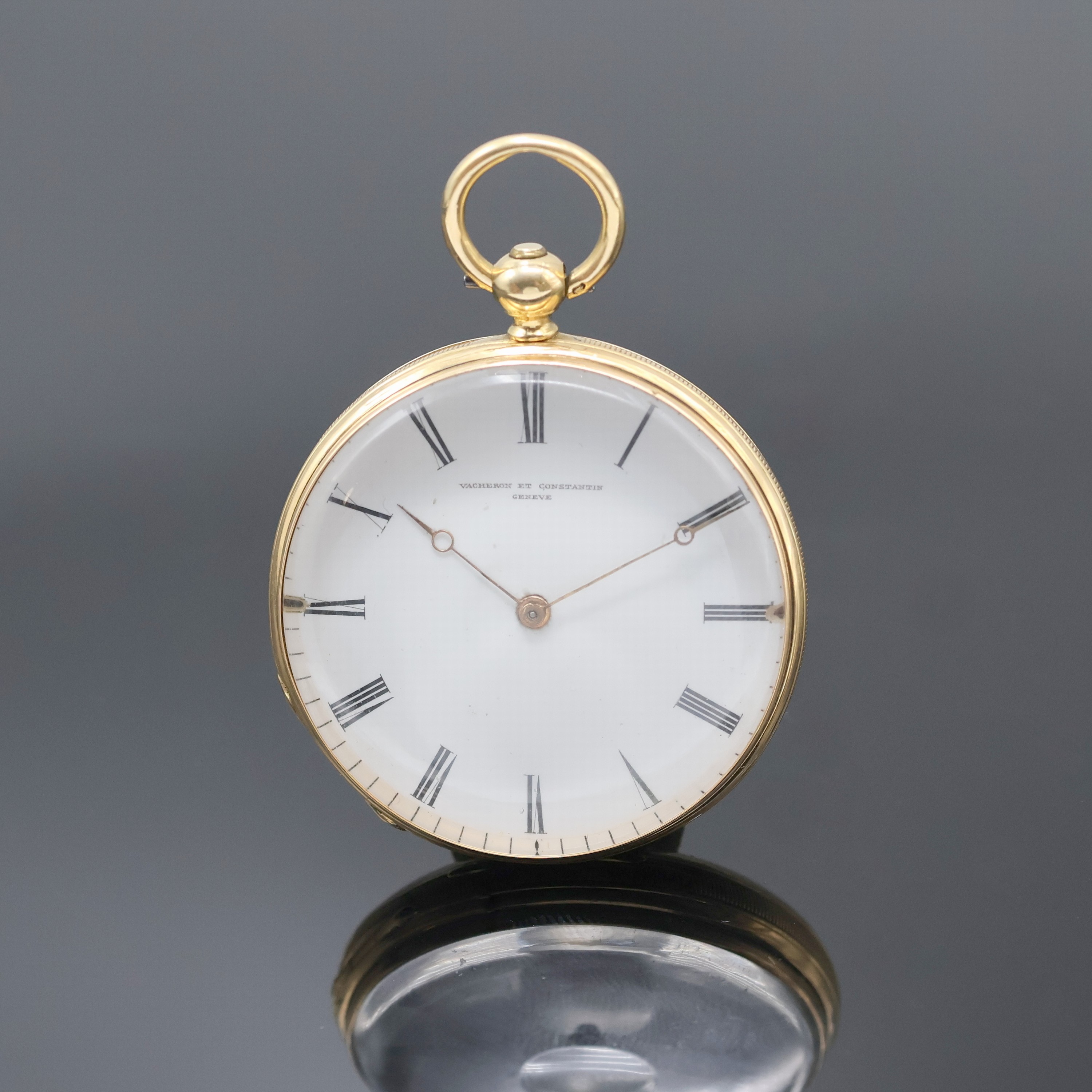 Image 26918763 - VACHERON & CONSTANTIN offene Taschenuhr in GG 750/000, Schweiz um 1850, ...