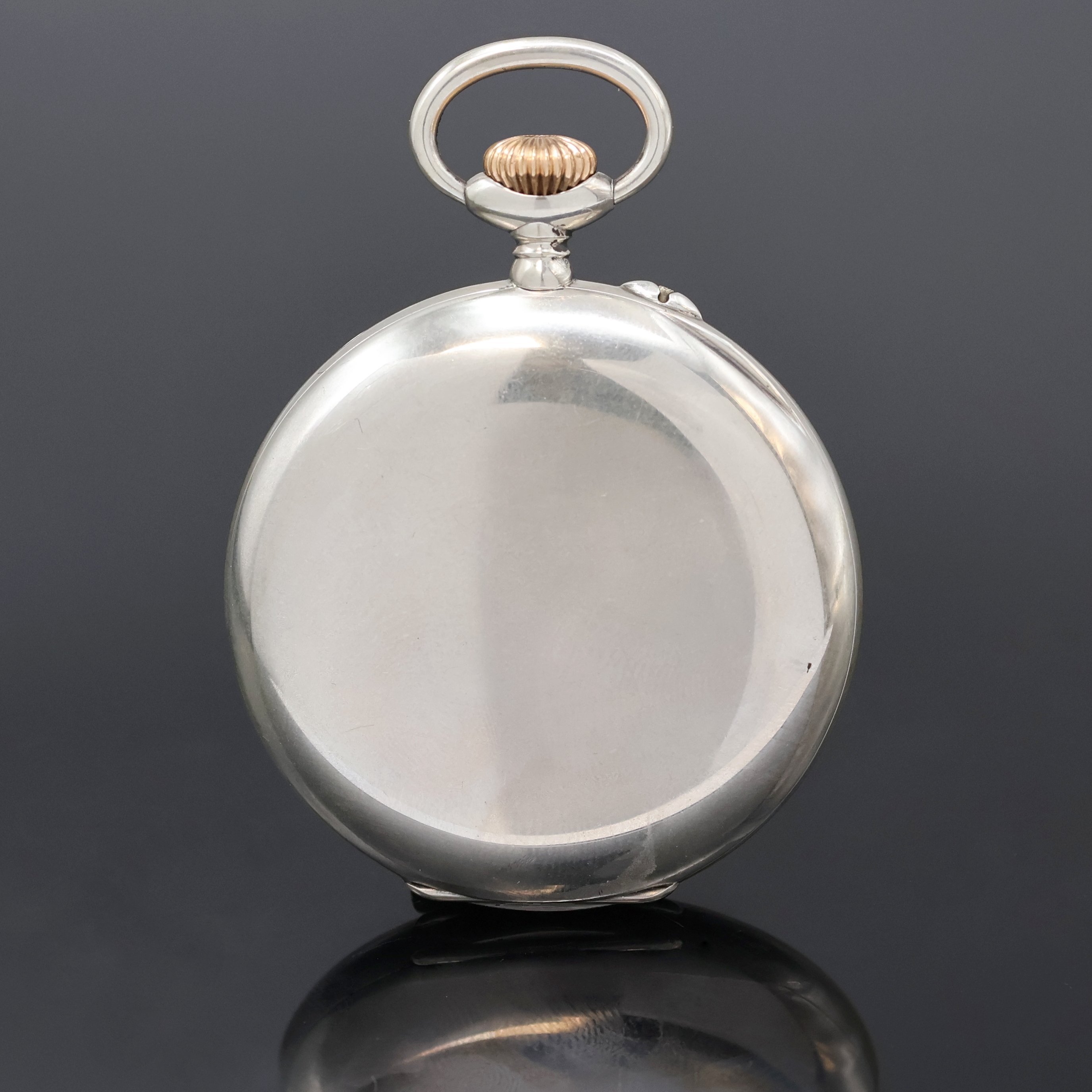 Detail a: UHRMACHERSCHULE Le Locle offene Silbertaschenuhr, Schweiz um 1920, Geh. dell., Emailzifferbl. m. Breguet-Zahlen, gebl. Zeiger, kl. Sek. b. 6, ...