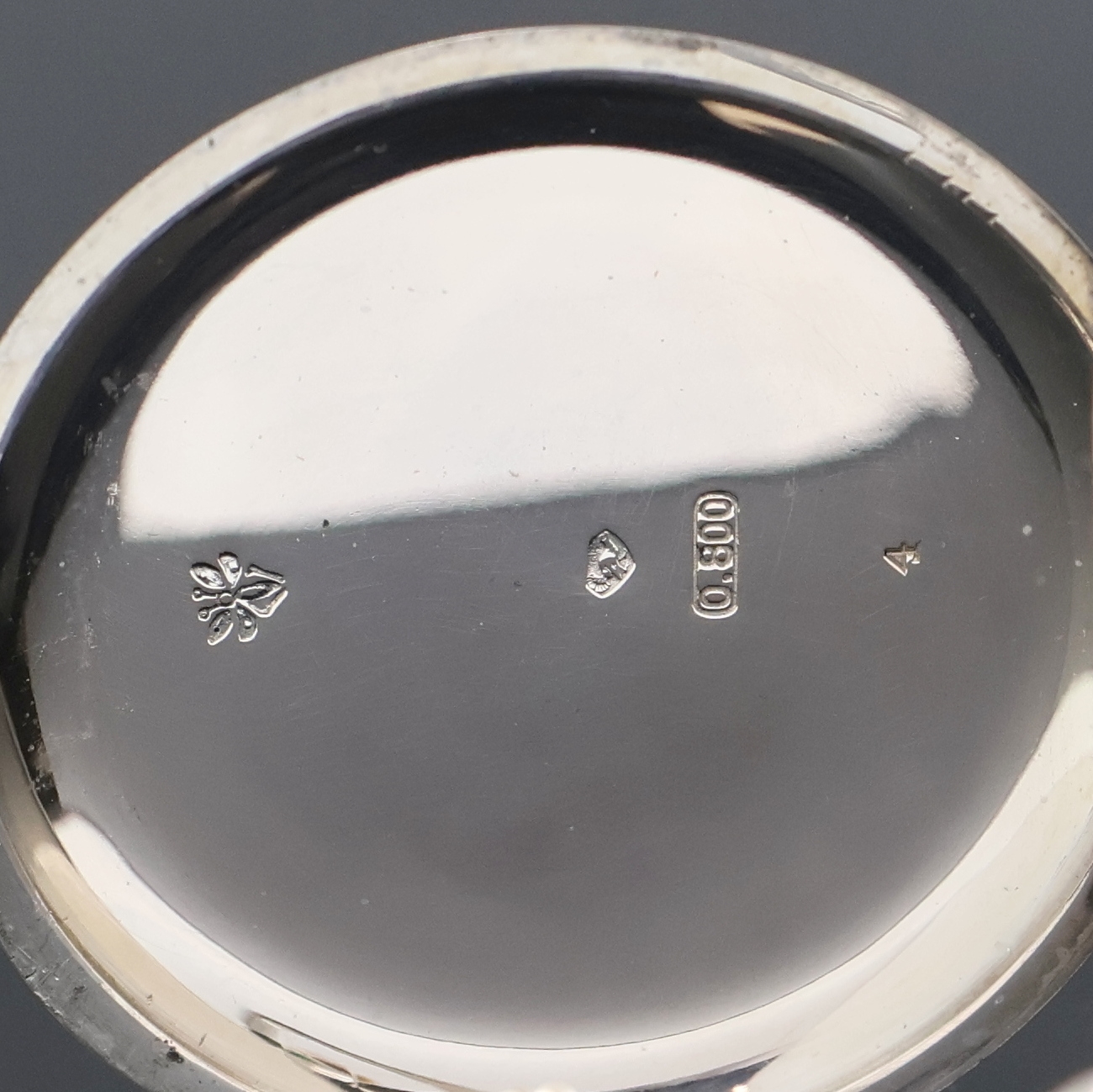 Detail c: UHRMACHERSCHULE Le Locle offene Silbertaschenuhr, Schweiz um 1920, Geh. dell., Emailzifferbl. m. Breguet-Zahlen, gebl. Zeiger, kl. Sek. b. 6, ...