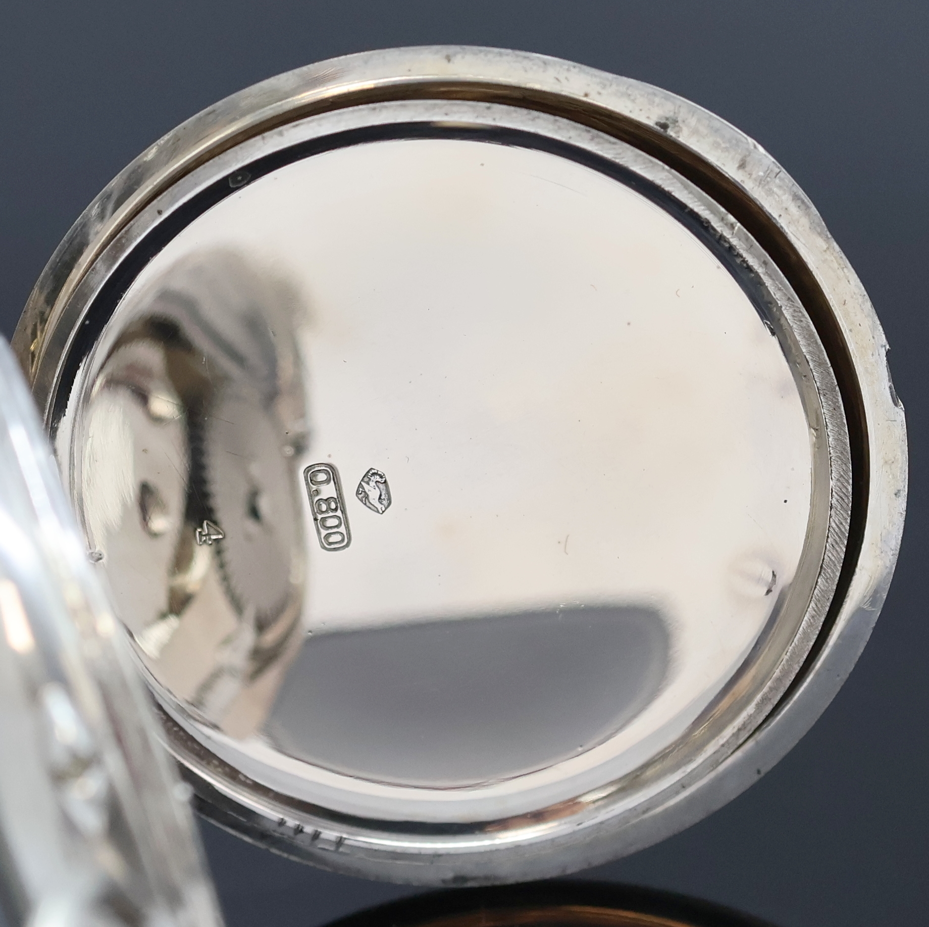 Detail e: UHRMACHERSCHULE Le Locle offene Silbertaschenuhr, Schweiz um 1920, Geh. dell., Emailzifferbl. m. Breguet-Zahlen, gebl. Zeiger, kl. Sek. b. 6, ...