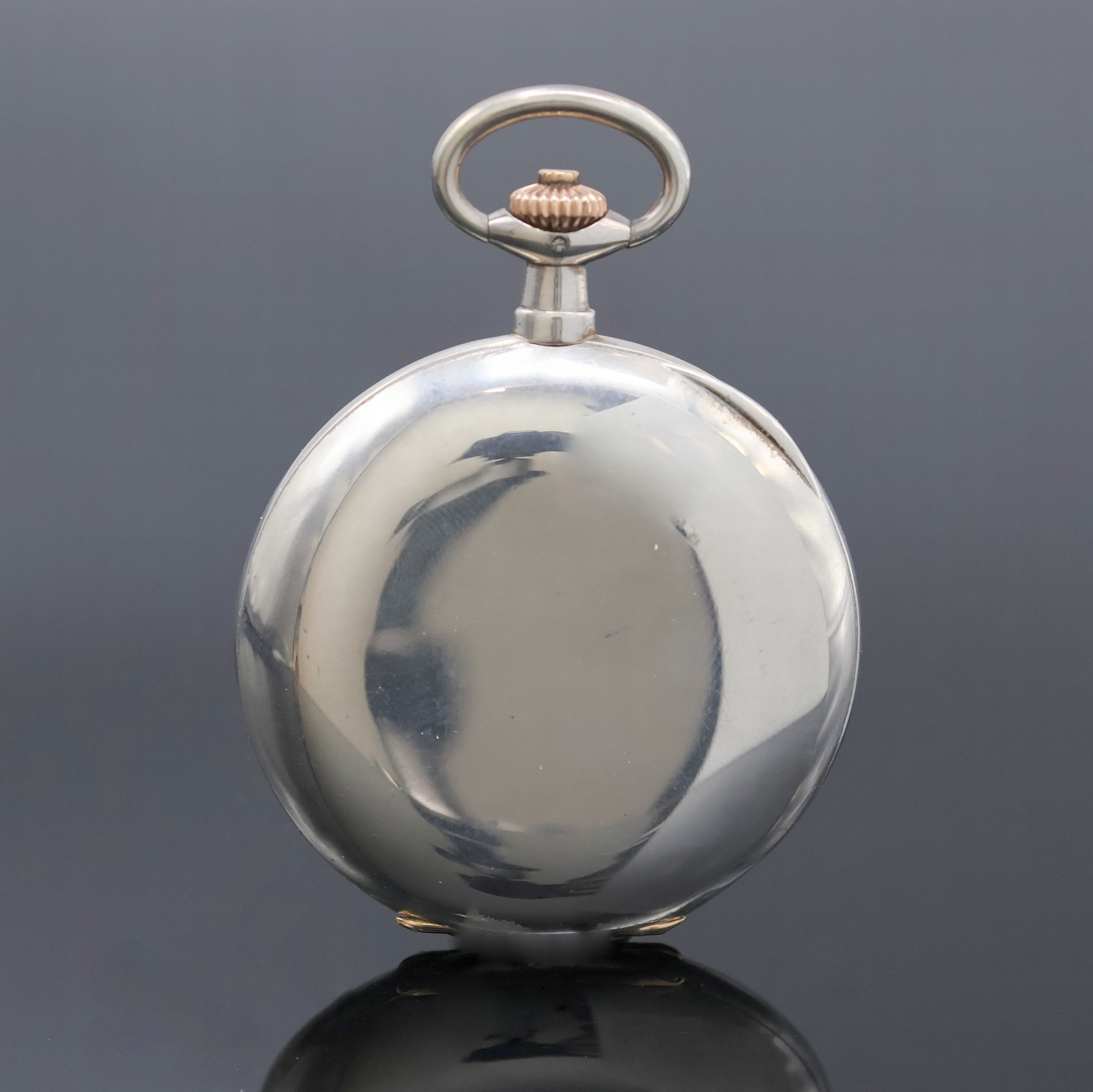 Detail a: DEUTSCHE PRÄZISIONSUHR ORIGINAL GLASHÜTTE(SA) Herrensavonette in Silber, Deutschland um 1920, glattes Geh. m. Werk nicht nummerngleich, ...