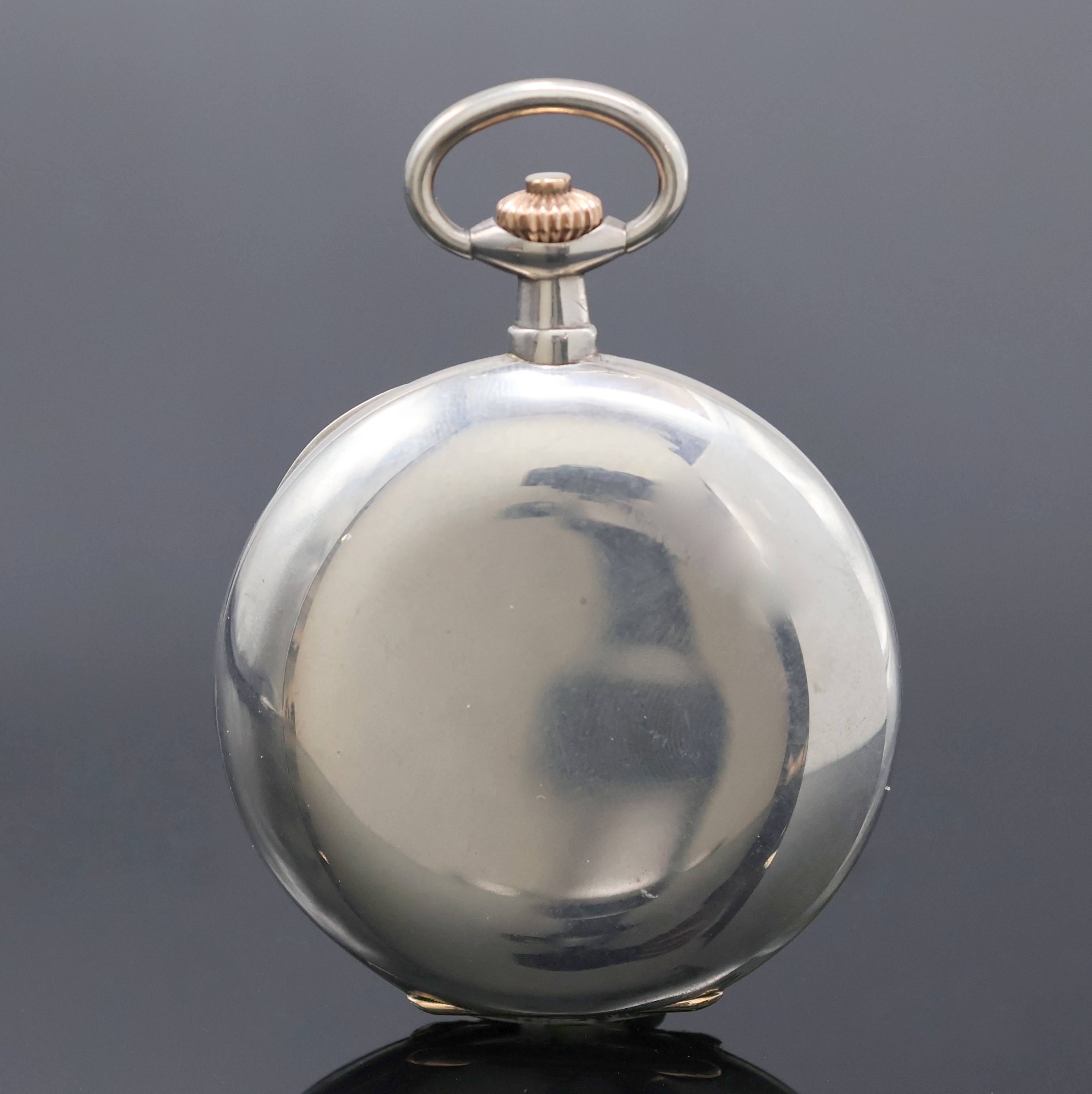 Detail b: DEUTSCHE PRÄZISIONSUHR ORIGINAL GLASHÜTTE(SA) Herrensavonette in Silber, Deutschland um 1920, glattes Geh. m. Werk nicht nummerngleich, ...