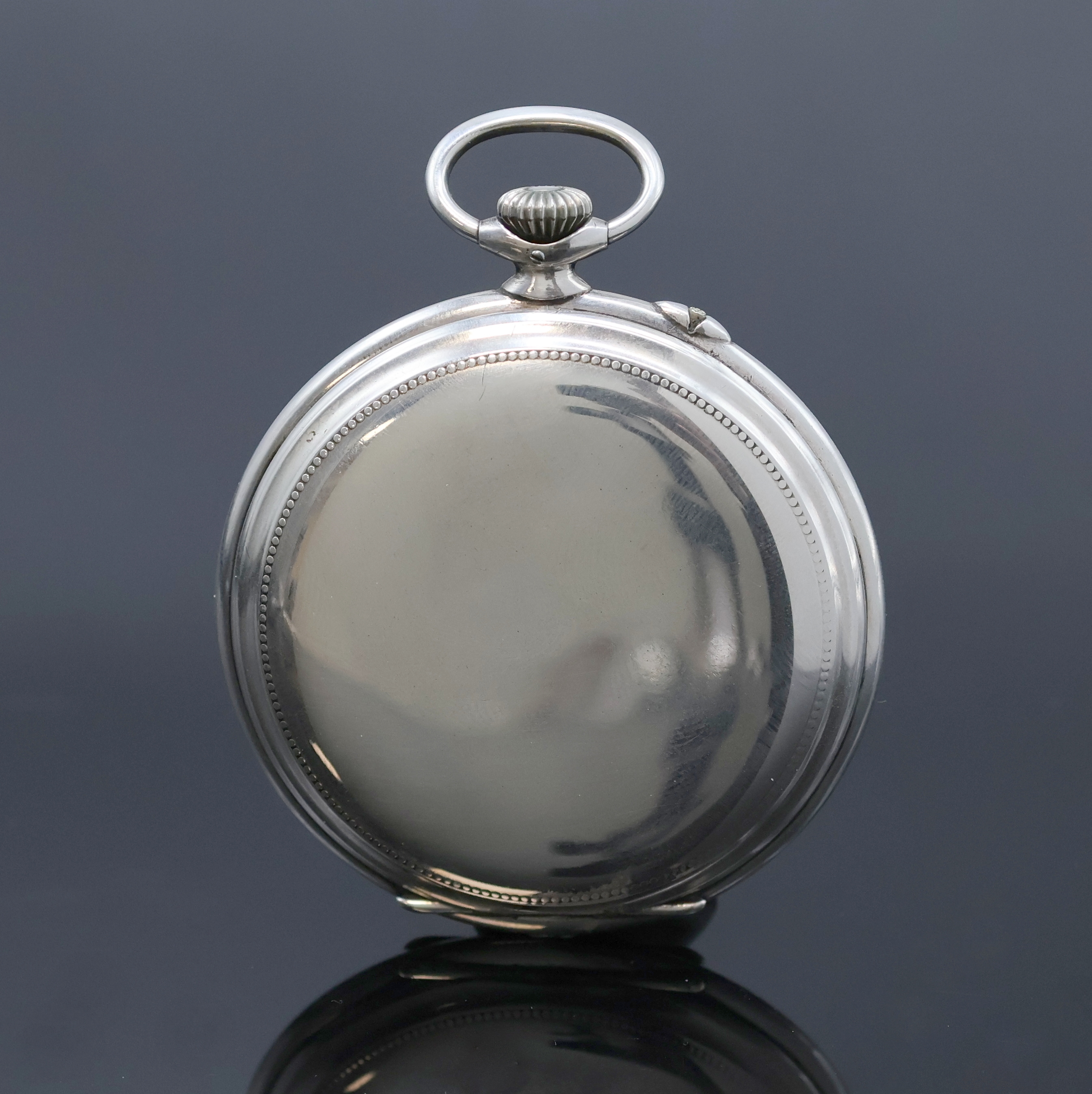 Detail a: DEUTSCHE PRÄZISIONSUHR ORIGINAL GLASHÜTTE(SA) offene Silbertaschenuhr, Deutschland um 1920, glattes Geh., Emailzifferbl. m. Breguetzahlen, kl. Sek. ...