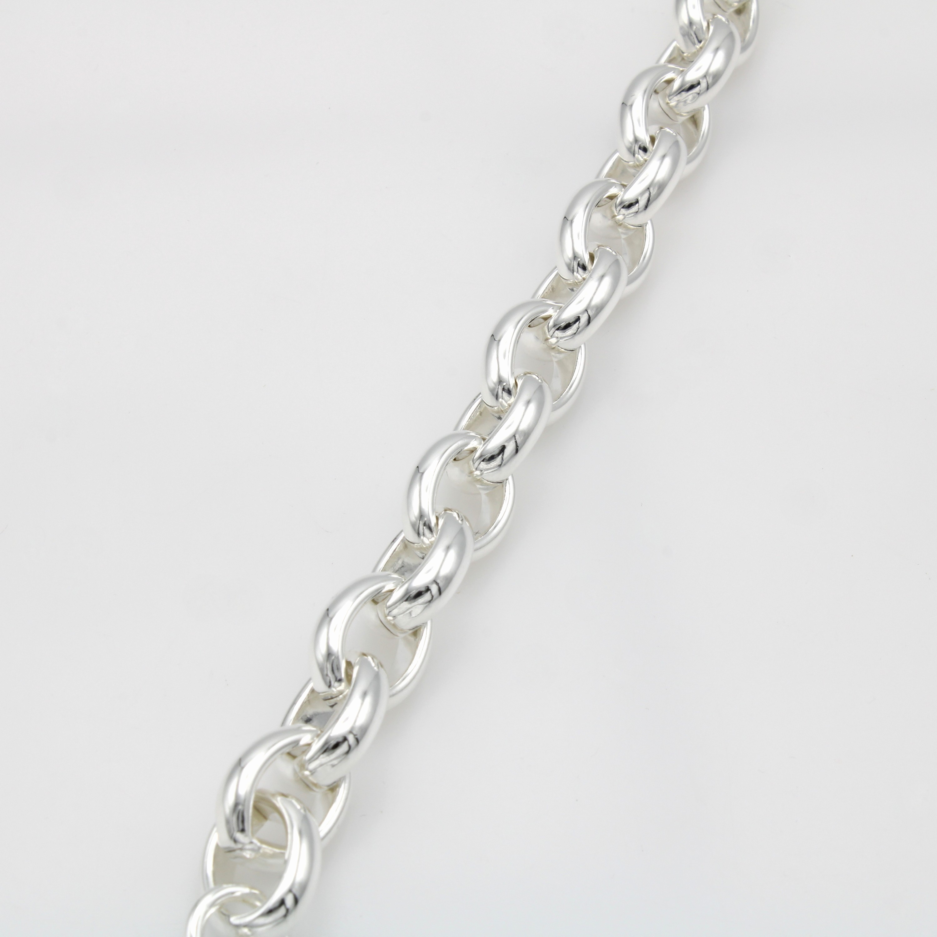 Image 26918775 - Gliederarmband, 925er Silber, Ankerglieder, Karabinerschl., L. ca. 21.5 cm