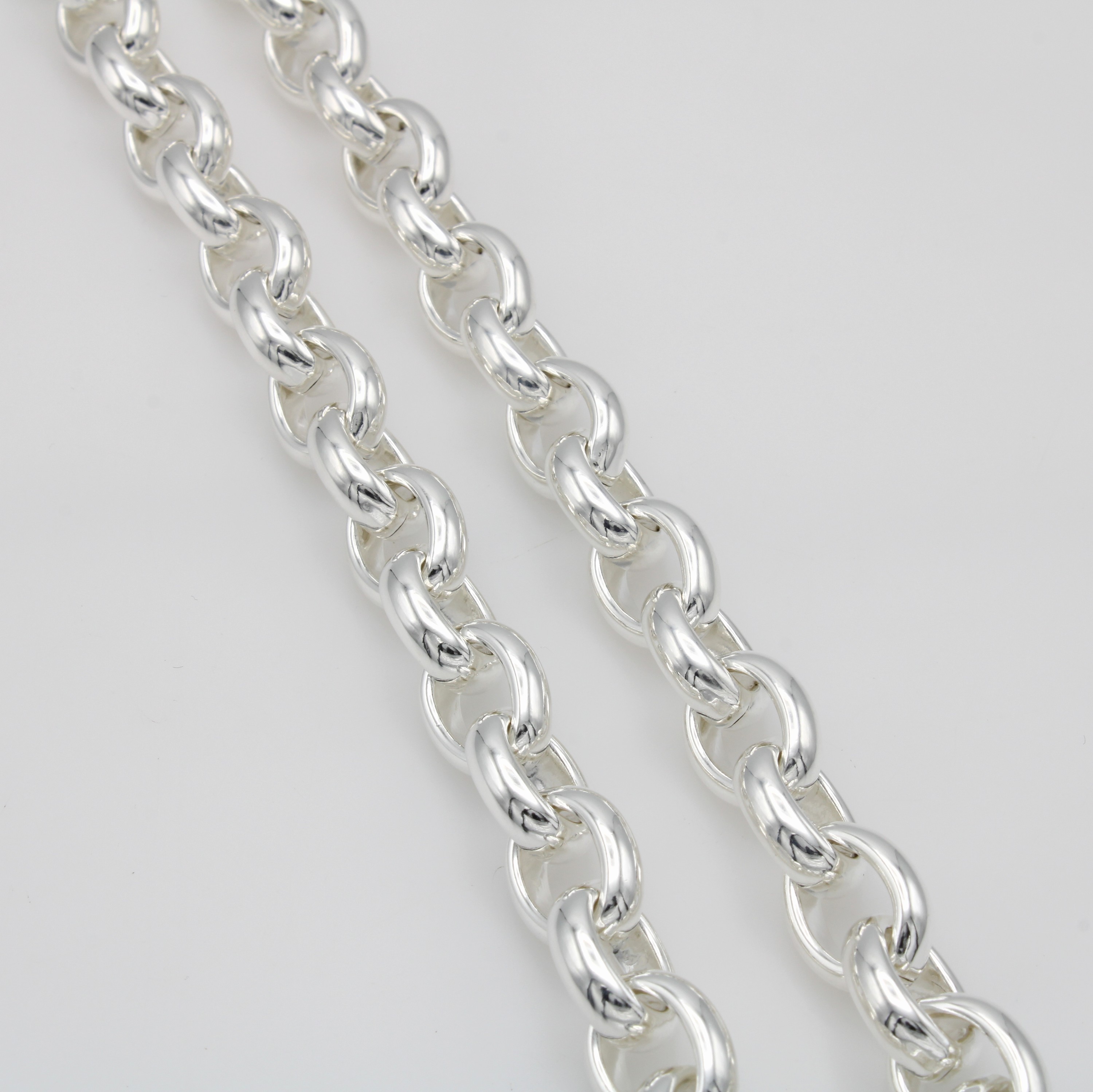 Image 26918779 - Gliedercollier, 925er Silber, Ankerglieder, Karabinerschl., L. ca. 51 cm