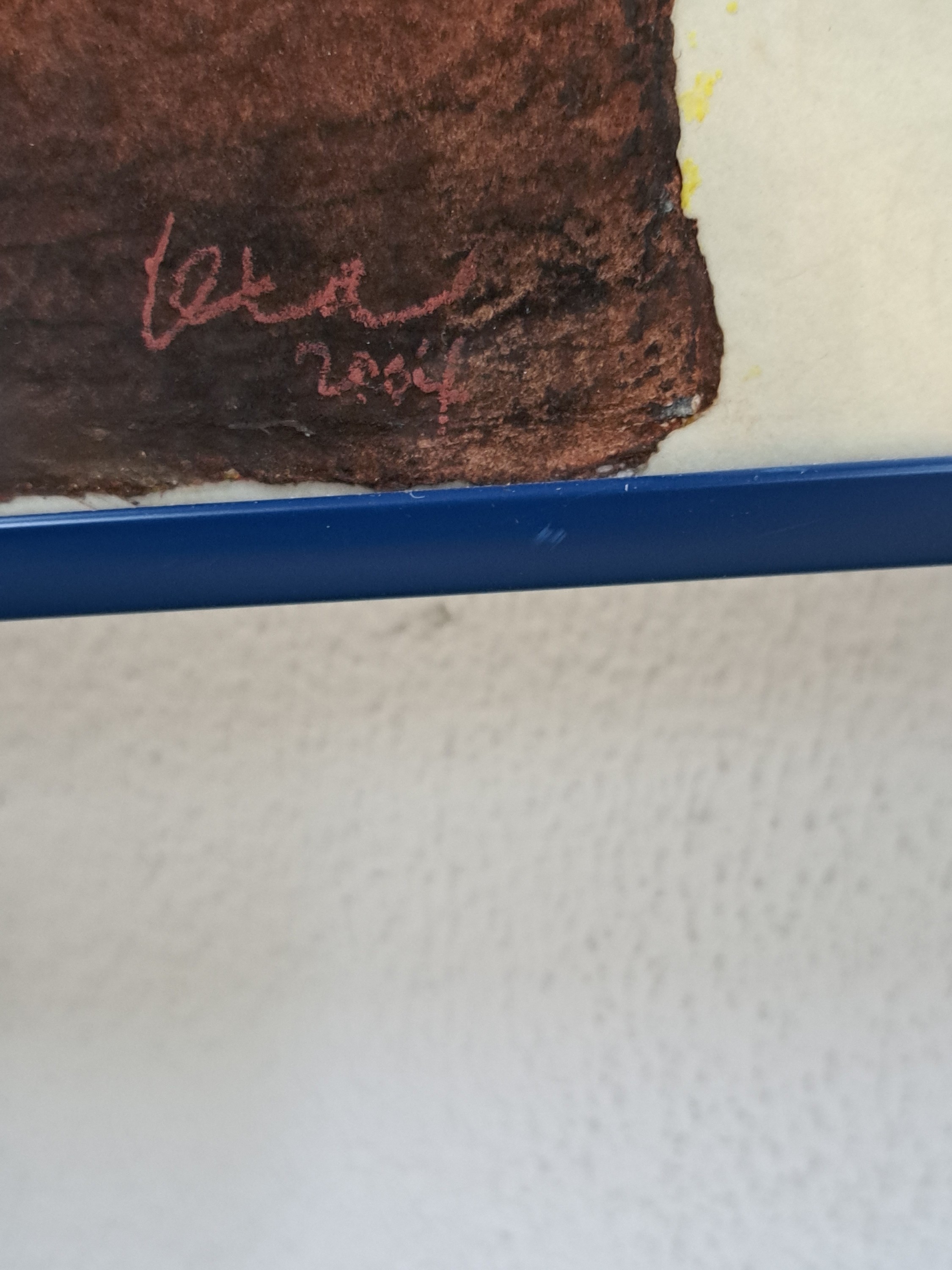 Detail a: Ungedeutete zeitgenössische Küntlerin, 2 Pendants: MOrgen und Abend, Collagen auf Papier, rückseitig betitelt, rechts unten jeweils undeutlich ...