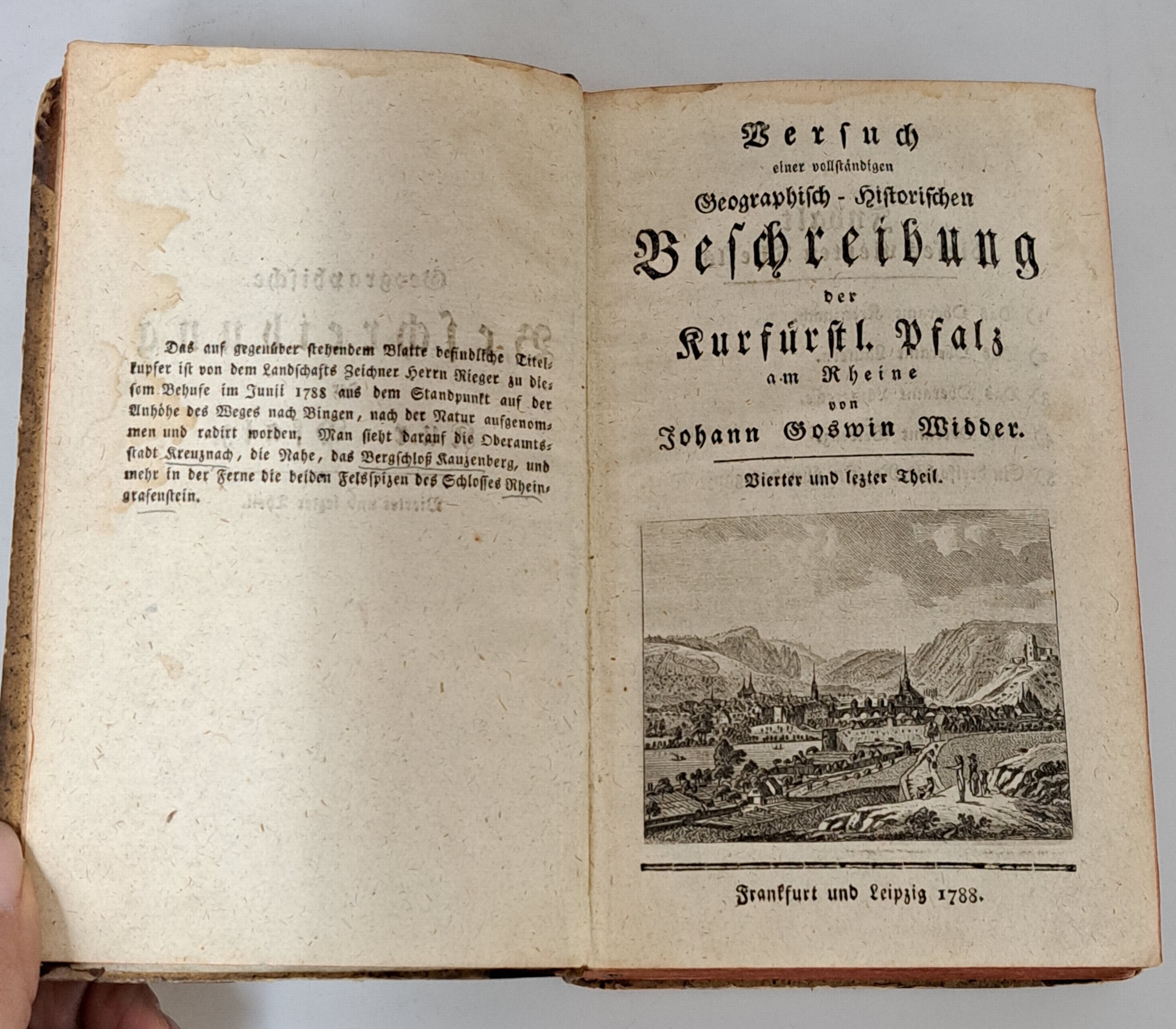 Detail b: Johann Goswin Widder (1734-1800): Versuch einer vollständigen Geographisch-historischen Beschreibung der kurfürstlichen Pfalz am Rheine", ...