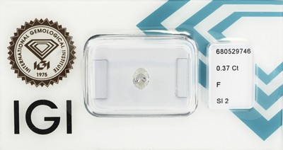 Image Loser Diamant, 0.37 ct feines Weiß+(F)/si2, oval, eingeschweißt, mit ...