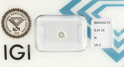 Image Loser Brillant, 0.41 ct Getönt(N)/vs2, eingeschweißt, mit IGI-Expertise ...