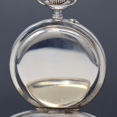 26918756c - UHRMACHERSCHULE Schweiz offene Silbertaschenuhr, um 1905, glattes Geh., 2- teil. ...