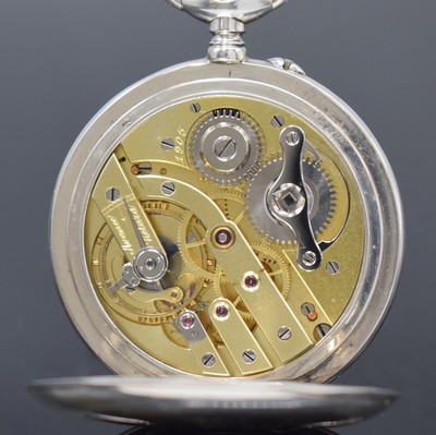 26918756e - UHRMACHERSCHULE Schweiz offene Silbertaschenuhr, um 1905, glattes Geh., 2- teil. ...