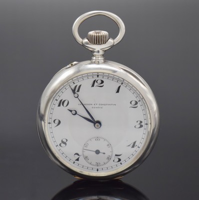 Image VACHERON & CONSTANTIN Taschenuhrwerk im Alex. Hüning Silbergehäuse, ...