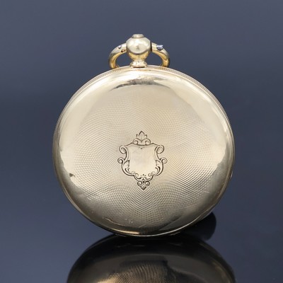 26918763a - VACHERON & CONSTANTIN offene Taschenuhr in GG 750/000, Schweiz um 1850, ...