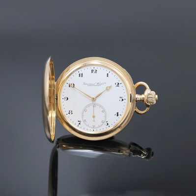 Image 26918765 - IWC Herrensavonette in GG 585/000, Schweiz um 1914, glattes Geh. dell., Sprungdeckel m. ...