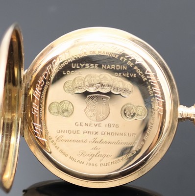 26918766e - ULYSSE NARDIN Herrensavonette in GG 585/000, Schweiz um 1920, glattes 3 Deckel Goldgeh., ...