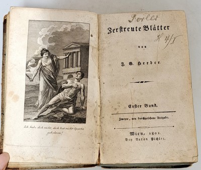 26918792b - Johann Gottfried Herder (1744-1803): Zerstreute Blätter, Wien, Anton Pichler 1801 , ...