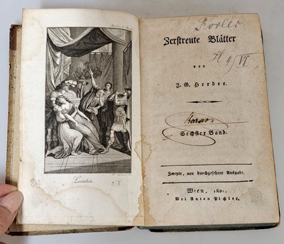 26918792d - Johann Gottfried Herder (1744-1803): Zerstreute Blätter, Wien, Anton Pichler 1801 , ...