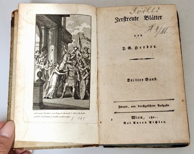 26918792e - Johann Gottfried Herder (1744-1803): Zerstreute Blätter, Wien, Anton Pichler 1801 , ...