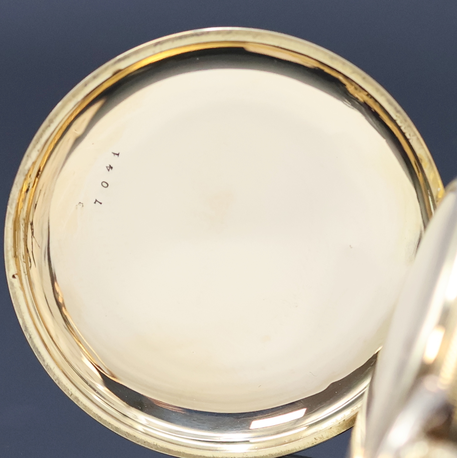 Detail a: EDOUARD PERREGAUX Le Locle schwere Herrensavonette in GG 750/000, Schweiz um 1880, glattes 3-Deckel Goldgeh. m. Münzrand ber., 2-tlg. Emailzifferbl. ...