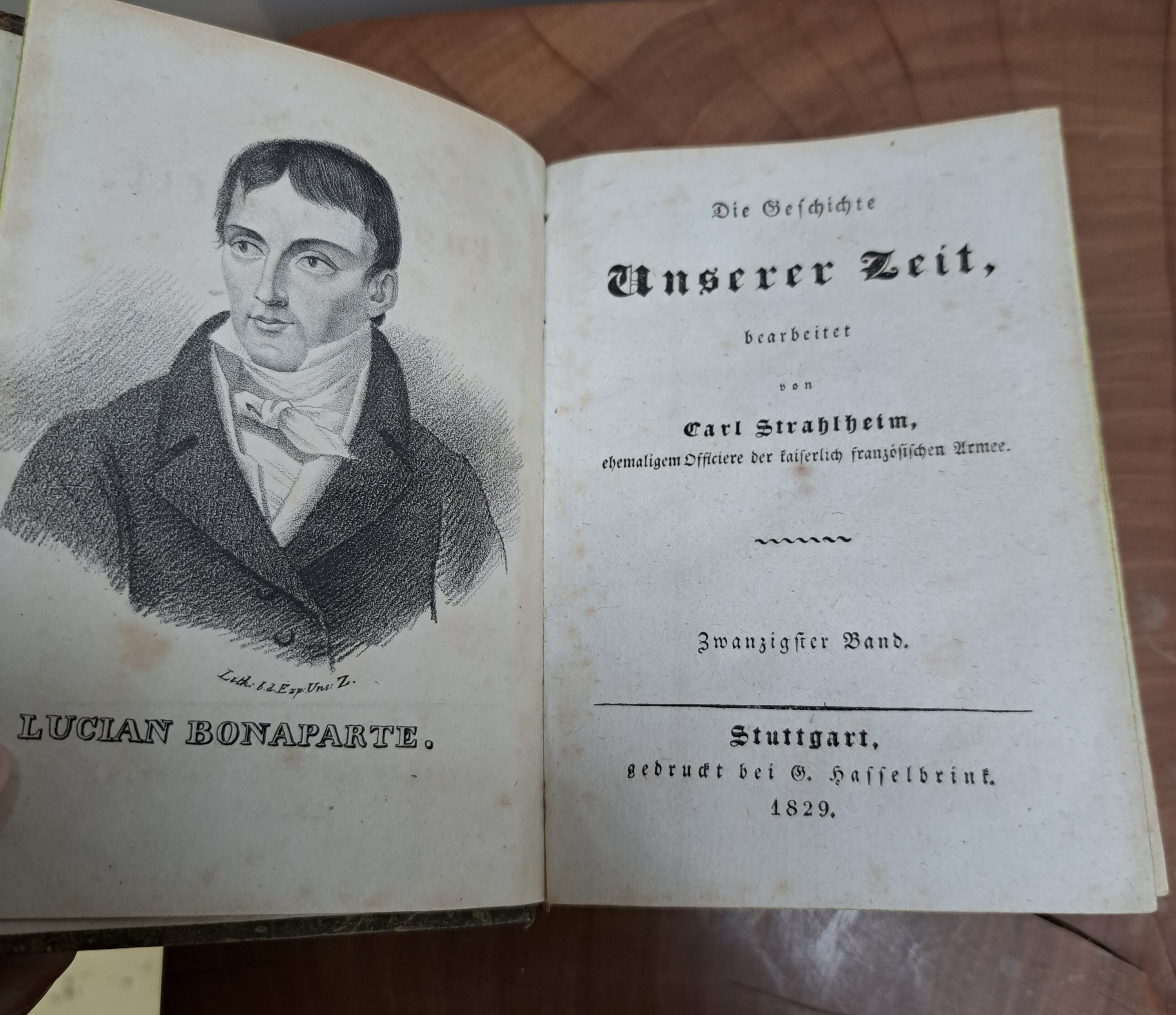 Detail b: Carl Strahlheim (1789-1858), Carl von Rotteck u.a.: Unsere Zeit, oder geschichtliche Uebersicht der merckwürdigsten Ereignisse von 1789-1830, ...