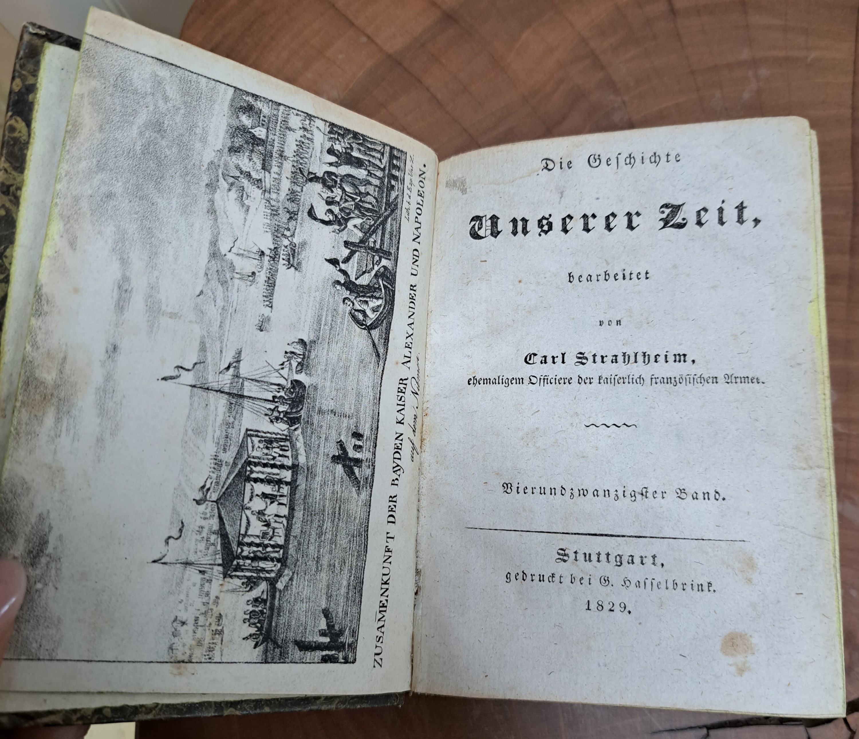 Detail e: Carl Strahlheim (1789-1858), Carl von Rotteck u.a.: Unsere Zeit, oder geschichtliche Uebersicht der merckwürdigsten Ereignisse von 1789-1830, ...