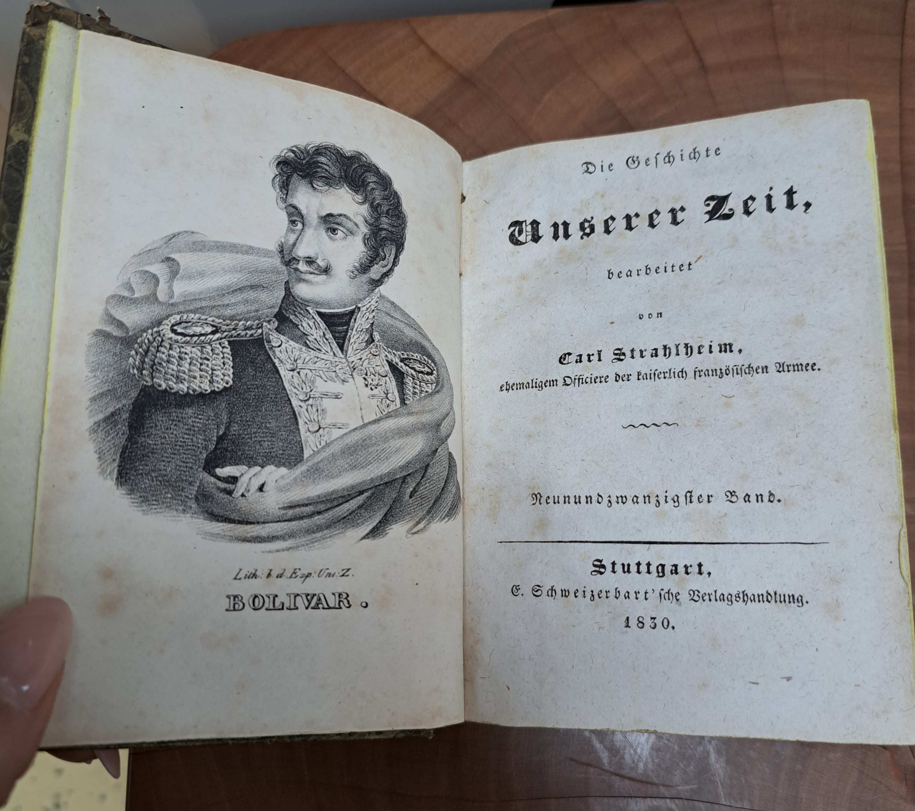 Detail f: Carl Strahlheim (1789-1858), Carl von Rotteck u.a.: Unsere Zeit, oder geschichtliche Uebersicht der merckwürdigsten Ereignisse von 1789-1830, ...