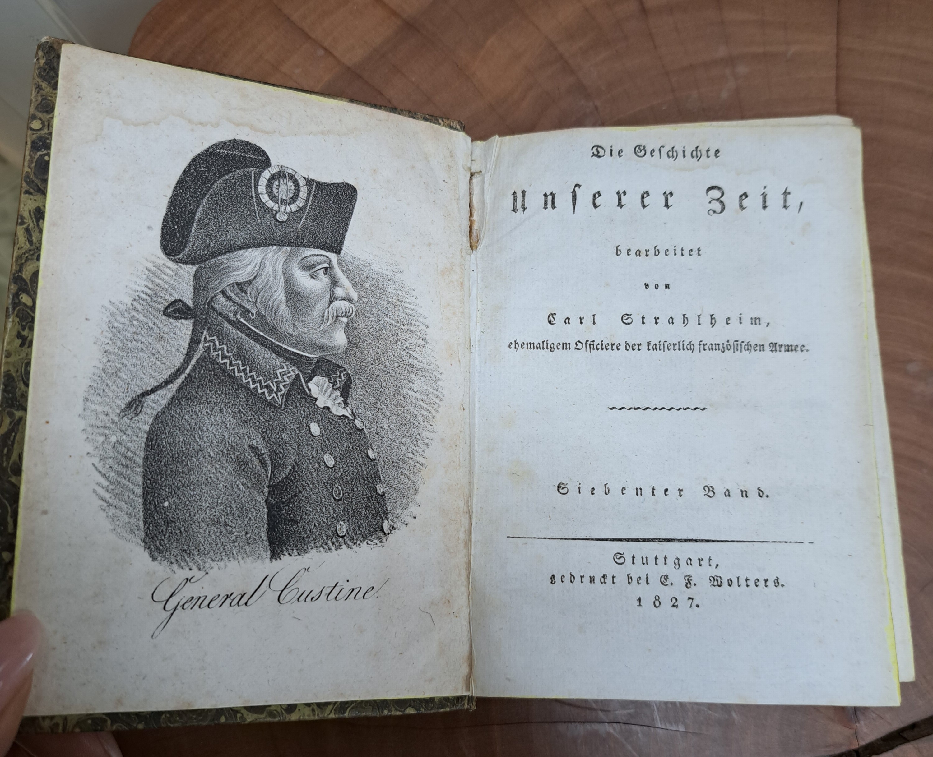 Detail j: Carl Strahlheim (1789-1858), Carl von Rotteck u.a.: Unsere Zeit, oder geschichtliche Uebersicht der merckwürdigsten Ereignisse von 1789-1830, ...