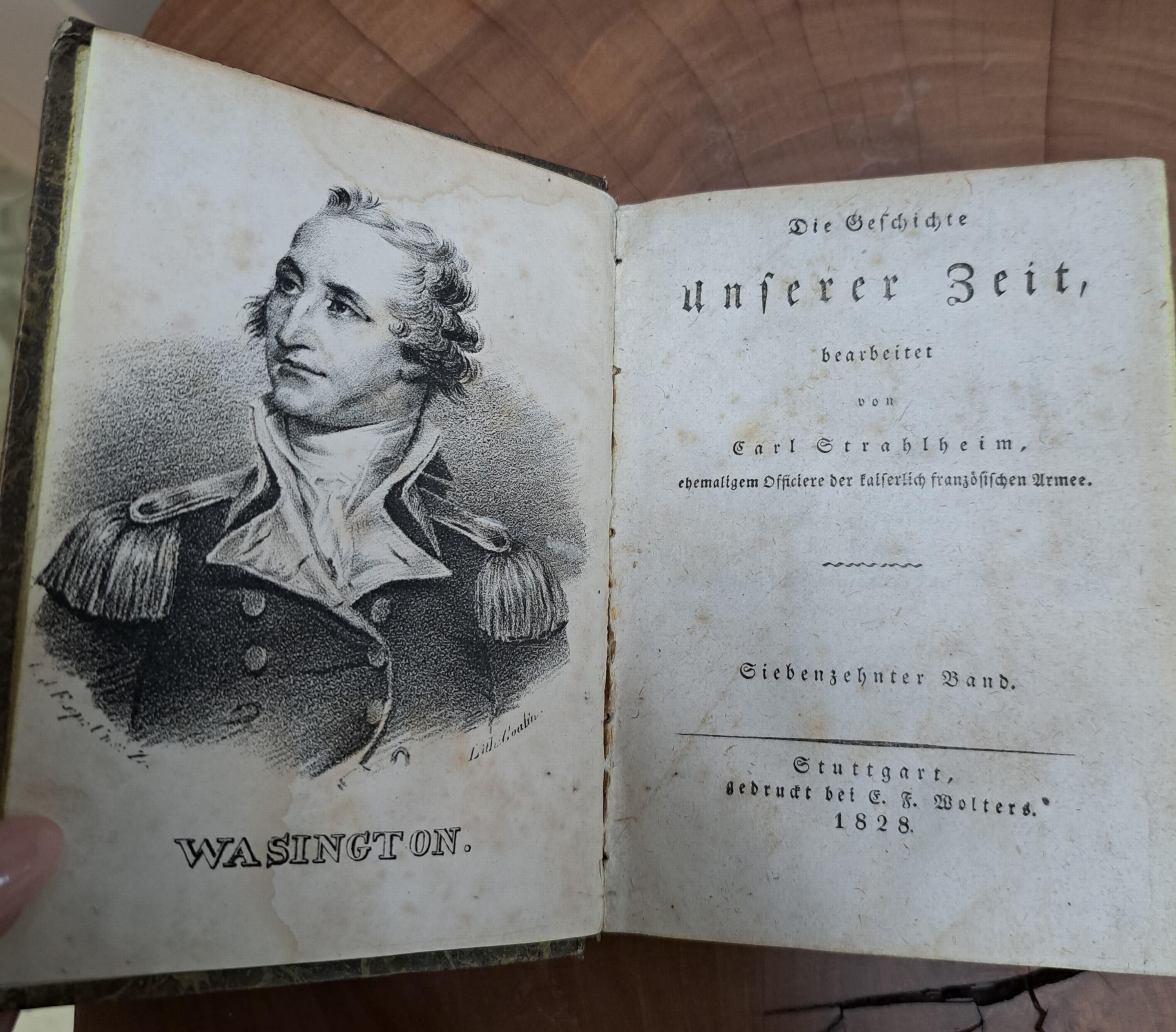 Detail n: Carl Strahlheim (1789-1858), Carl von Rotteck u.a.: Unsere Zeit, oder geschichtliche Uebersicht der merckwürdigsten Ereignisse von 1789-1830, ...