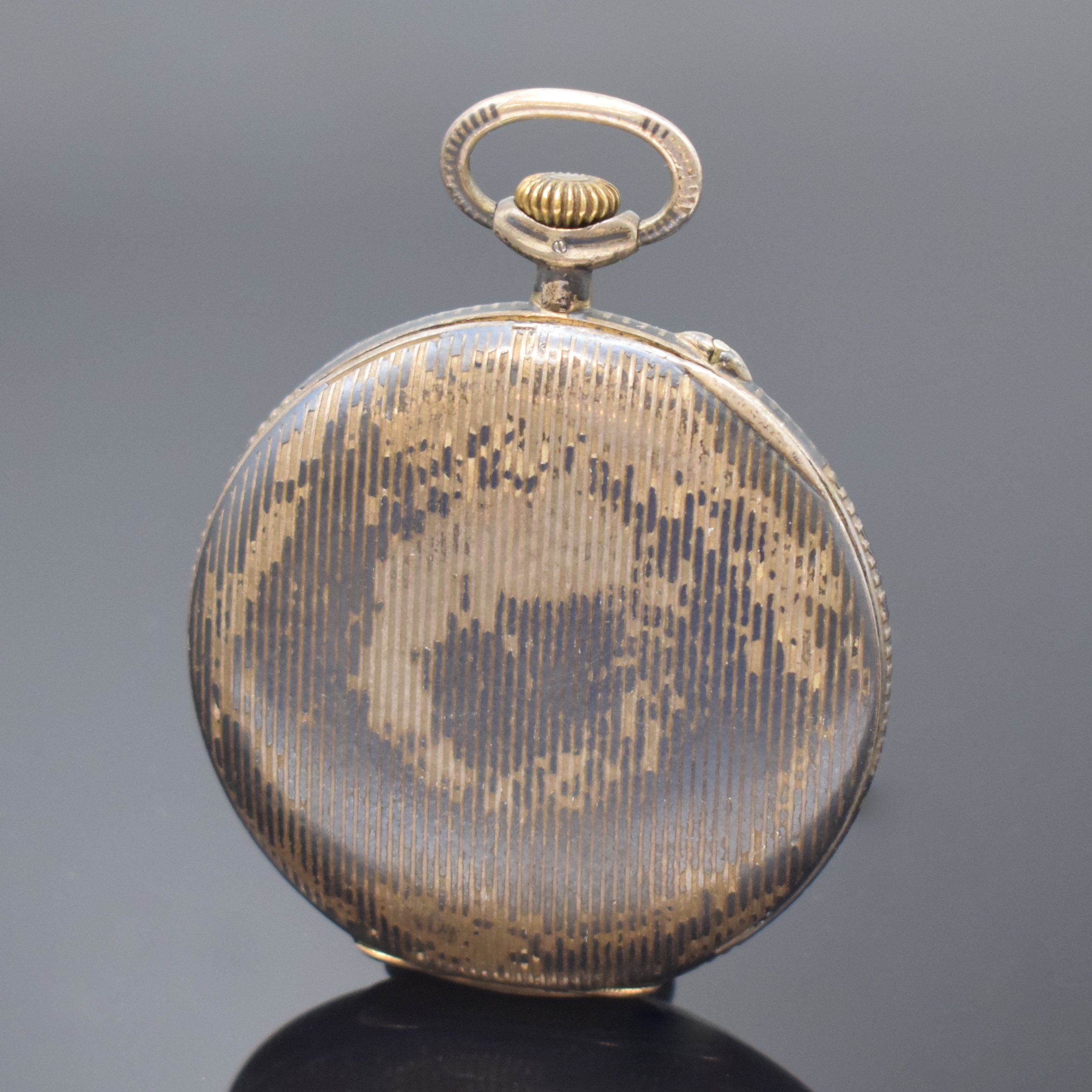 Detail a: IWC offene Herrentaschenuhr in 900er Silber, Schweiz um 1925, Tulasilber Geh. ber./dell./def., Emailzifferbl. m. Breguet Std.-Zeichen riss., gebl. ...