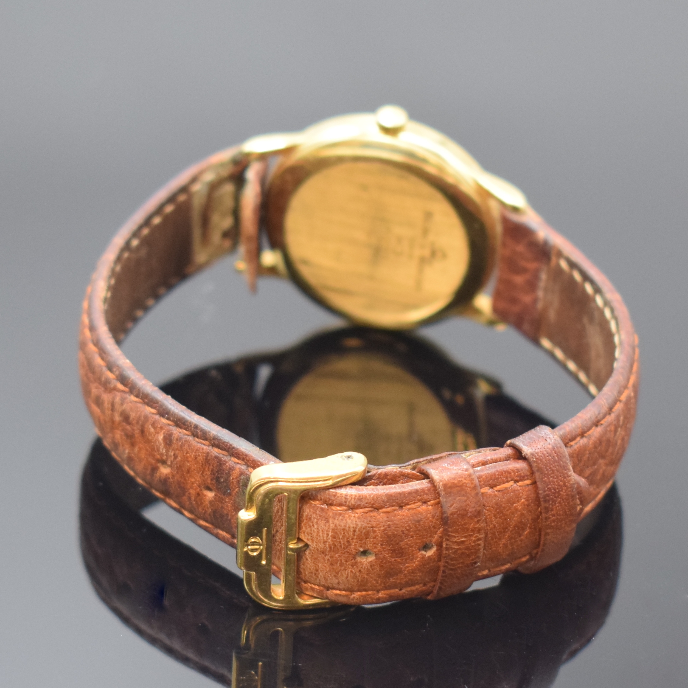 Detail b: BAUME & MERCIER Armbanduhr Serie Classima in GG 750/000 Referenz MV045075, Schweiz um 2000, Automatik, Boden aufgedr., Lederband m. verg. orig. ...