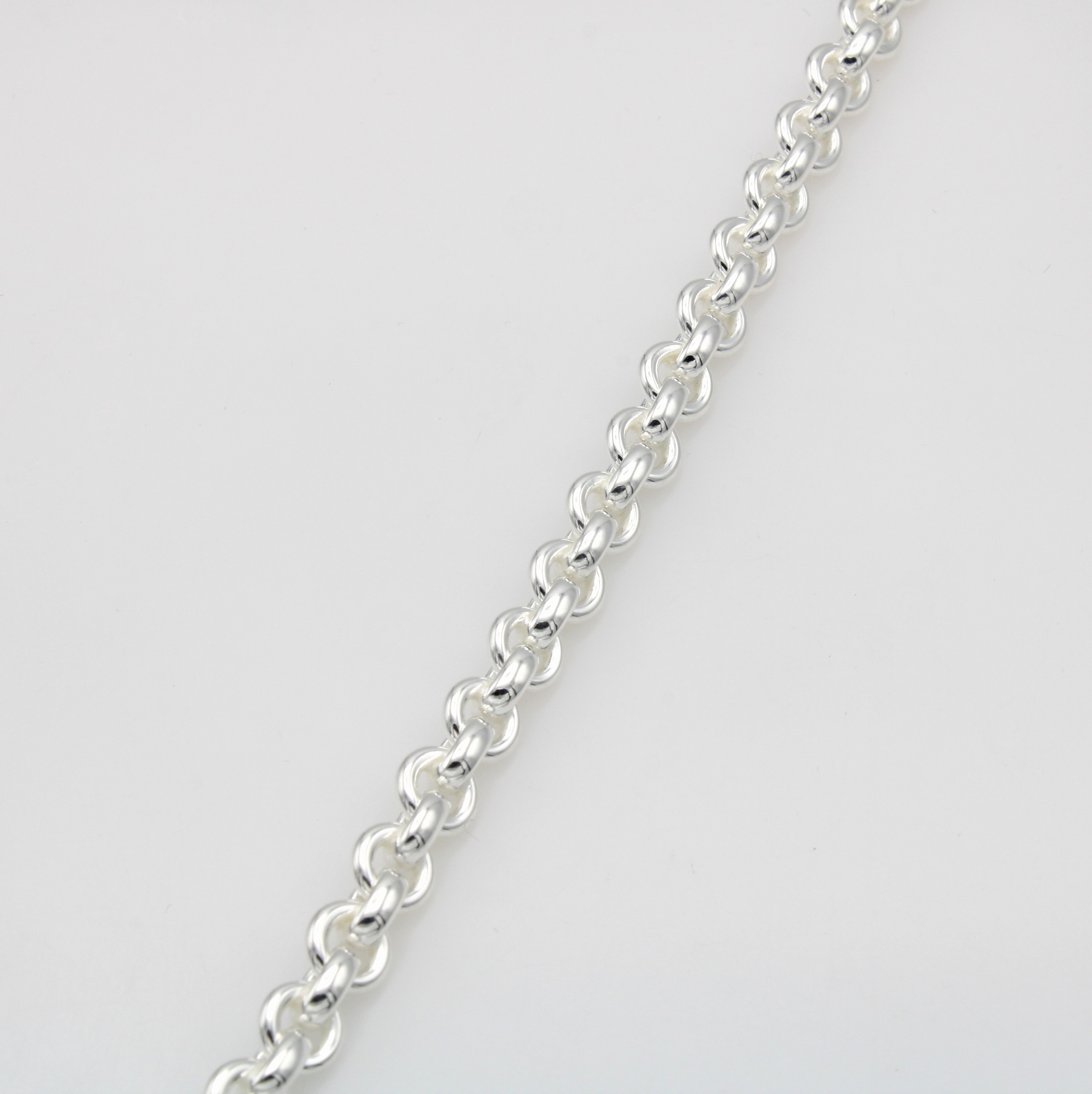 Image 26918861 - Gliederarmband, 925er Silber, runde u. ovaleGlieder, Karabinerschl., L. ca. 19 cm