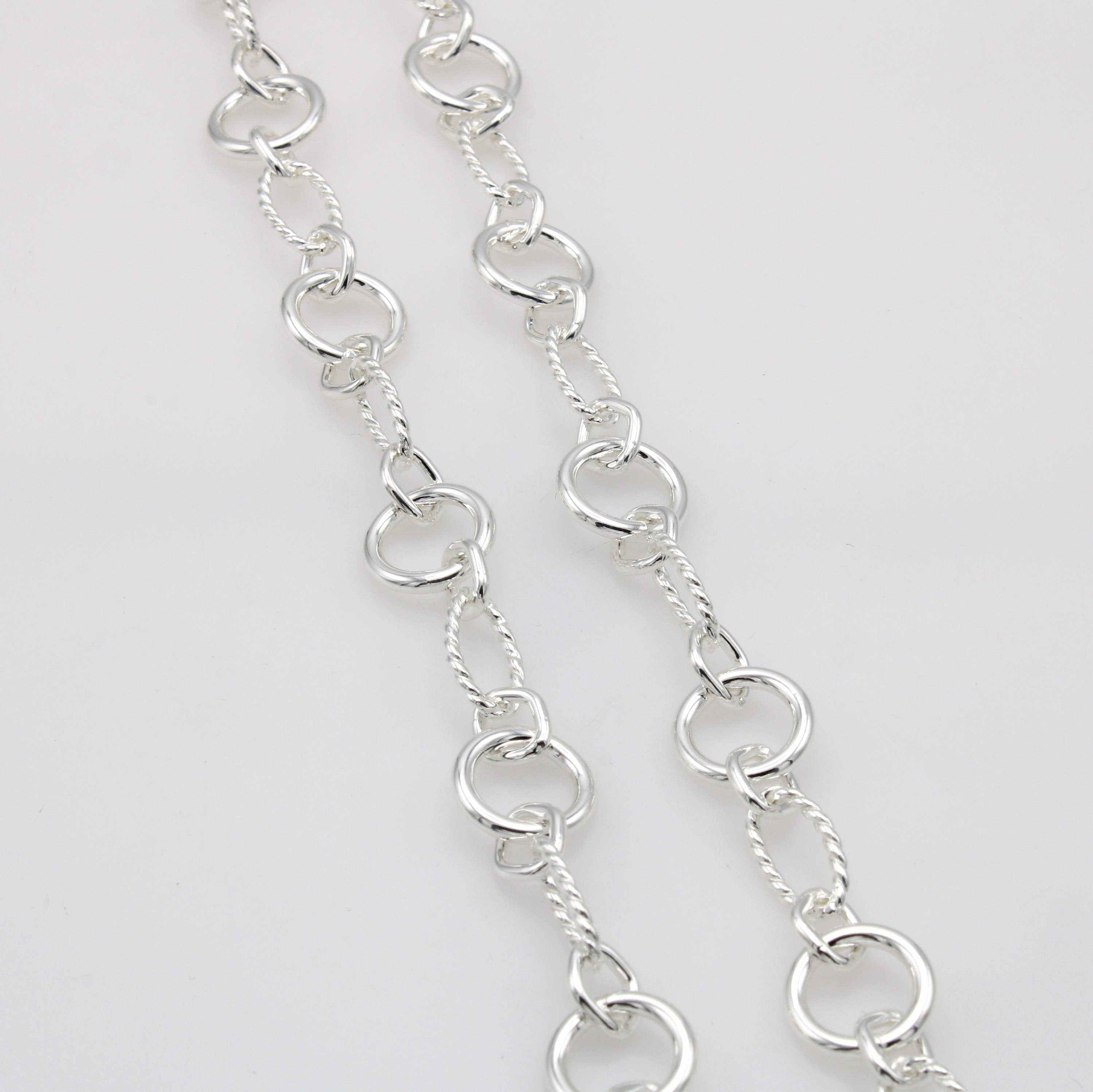 Image 26918869 - Gliedercollier, 925er Silber, Glieder in versch. Formen u. z.T. im Kordelmuster, ...