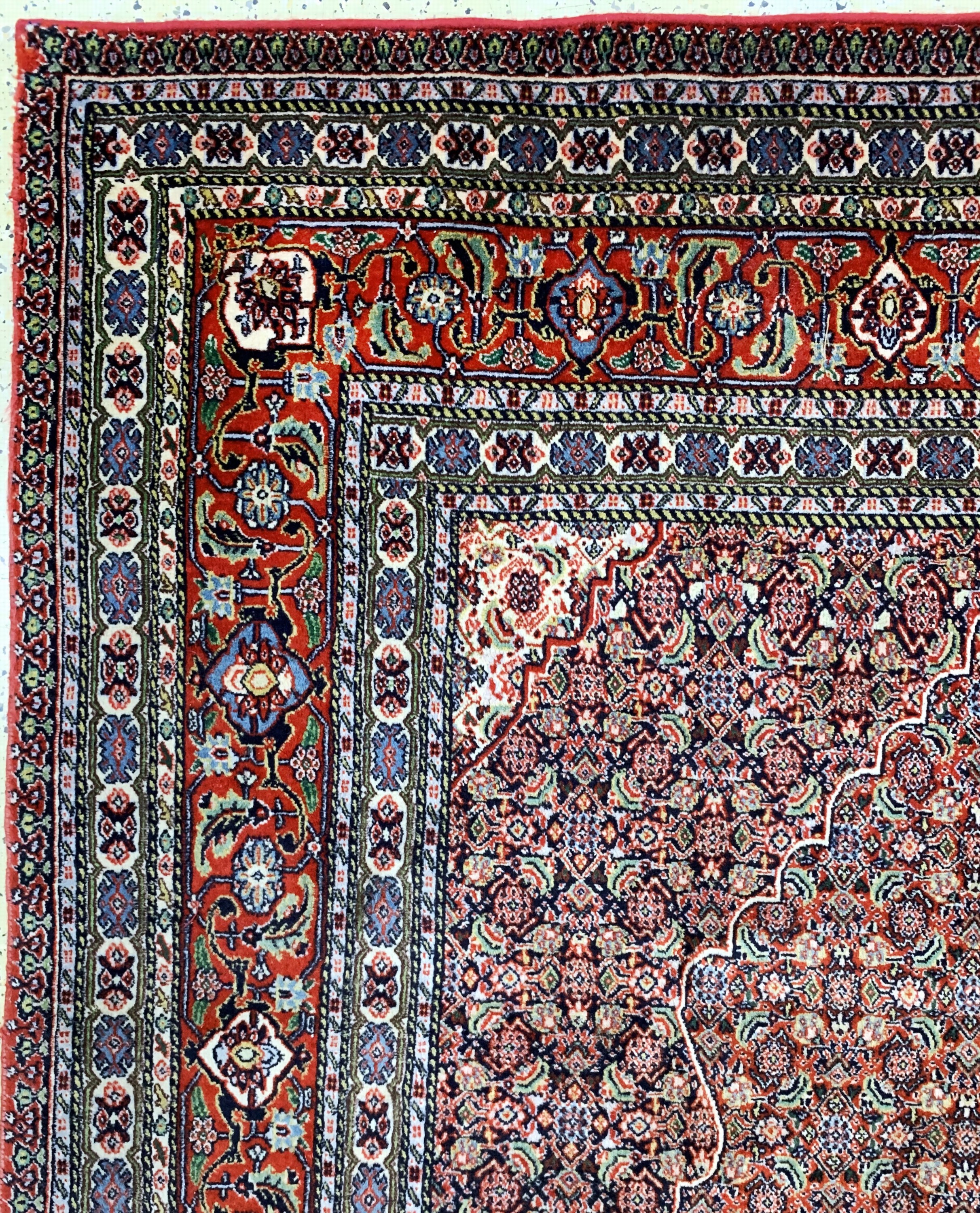 Detail d: Täbriz, Persien, Mitte 20.Jhd, Wolle auf Baumwolle, ca. 297 x 207 cm, EHZ: 2(ohne Fransen)