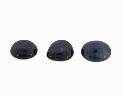 Image 26918811 - Lot 3 lose Saphir-Cabochons, zus. ca. 17.25 ct, versch. Formen Schätzpreis: 2300, - ...