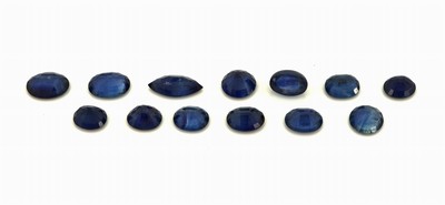 26918819a - Lot 13 lose Saphire, zus. ca. 8.67 ct, versch.Schliffformen, Größen und ...