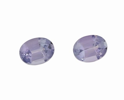 26918822a - Lot 2 lose Tansanite, ca. 2.22 ct, ovalfacett., ca. 7.5 x 5.5 x 3.7 mm ...