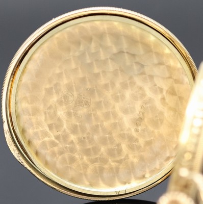 26918825f - IWC Savonette-Frackuhr in GG 585/000 mit Kaliber 74, Schweiz um 1924, floral grav. ...
