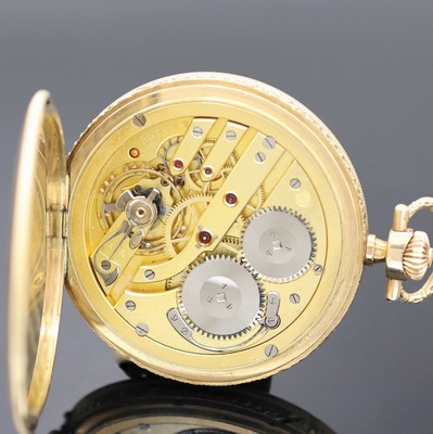 26918825g - IWC Savonette-Frackuhr in GG 585/000 mit Kaliber 74, Schweiz um 1924, floral grav. ...