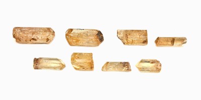 26918836a - Lot 8 lose Imperial Topas Rohsteine, zus. ca. 101.64 ct, versch. Größen und ...
