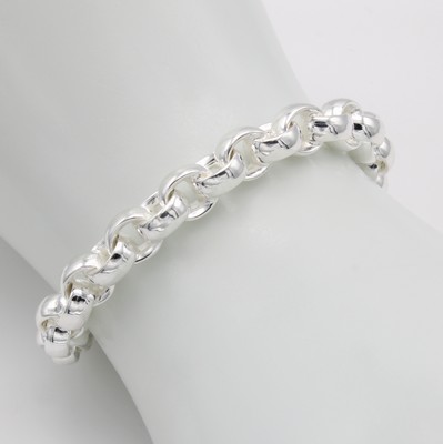 26918849a - Erbsarmband, 925er Silber, Karabinerschl., L. ca. 20 cm