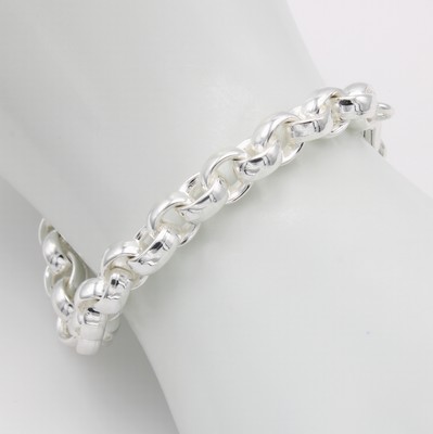 26918851a - Erbsarmband, 925er Silber, Karabinerschl., L. ca. 21.5 cm